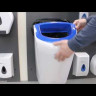 Корзина для мусора "MERIDA TOP", пластик, 40 литров, белая, серая крышка, Арт.KTS101