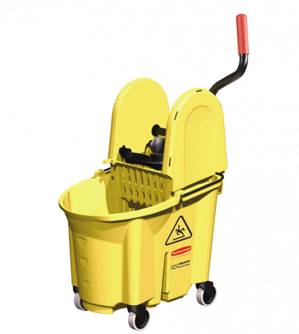 Ведро Rubbermaid WaveBrake с вертикальным отжимом, 33 литра, жёлтое, Арт.FG757788YEL Ведро Rubbermaid WaveBrake с вертикальным отжимом, 33 литра, жёлтое, Арт.FG757788YEL