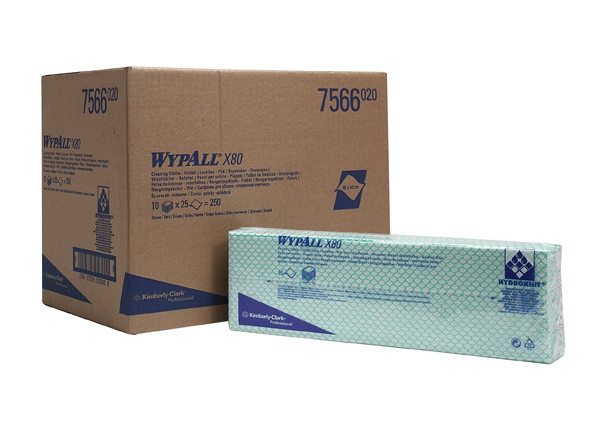 Cалфетки нетканые WypAll® X80, зелёные, Арт.7566 Cалфетки нетканые WypAll® X80, зелёные, Арт.7566