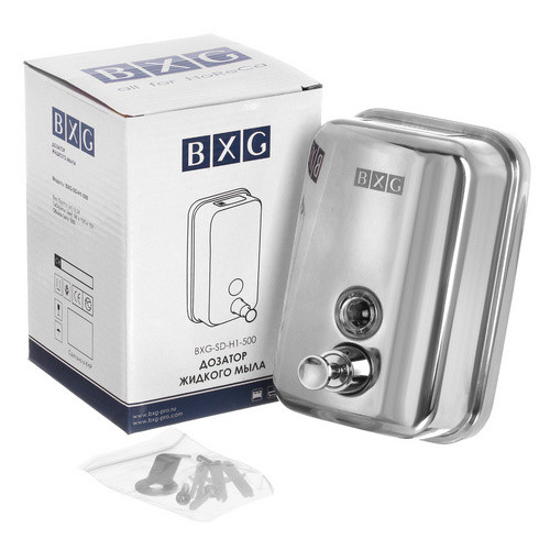 Дозатор для жидкого мыла BXG SD-H1-500, блестящий, 500 мл., Арт.1748059 Дозатор для жидкого мыла BXG SD-H1-500, блестящий, 500 мл., Арт.1748059