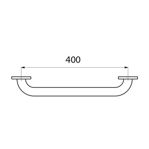 Прямой опорный поручень Basic, Delabie, Ø 32 мм, 400 мм., матовый, Арт.350504S Прямой опорный поручень Basic, Delabie, Ø 32 мм, 400 мм., матовый, Арт.350504S