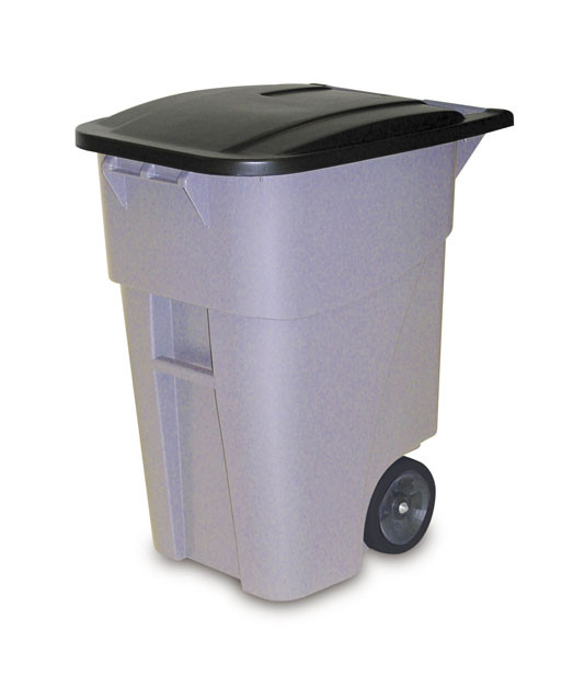 Контейнер Rubbermaid BRUTE Rollout на колёсах с крышкой, 360 литров, Арт.FG9W2200 Контейнер Rubbermaid BRUTE Rollout на колёсах с крышкой, 360 литров, Арт.FG9W2200