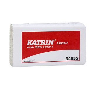 Бумажные полотенца листовые Katrin Classic C-Fold 2 34855, Арт.34855 Бумажные полотенца листовые Katrin Classic C-Fold 2 34855, Арт.34855