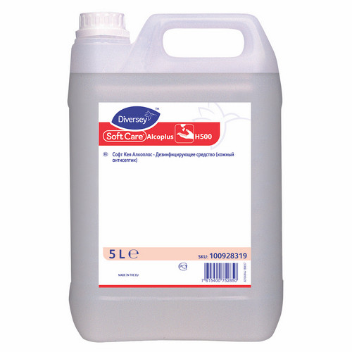 Антисептик для рук на основе спирта Soft Care Alcoplus H 500, 5 литров (цена за 1 упаковку 2 х 5 л.), Арт.100928319 Антисептик для рук на основе спирта Soft Care Alcoplus H 500, 5 литров (цена за 1 упаковку 2 х 5 л.), Арт.100928319
