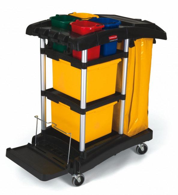 Тележка для уборки c аксессуарами Rubbermaid, Арт.FG9T7400BLA Тележка для уборки c аксессуарами Rubbermaid, Арт.FG9T7400BLA