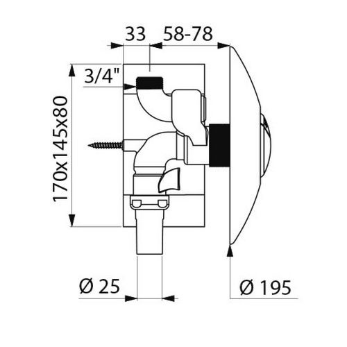Кран прямого слива TEMPOFLUX 2 Delabie, порционный, 3л/6л, Арт.762902 Кран прямого слива TEMPOFLUX 2 Delabie, порционный, 3л/6л, Арт.762902