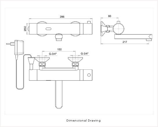 Настенный сенсорный смеситель Stern Apollo Medical E 314530, Арт.314530 Настенный сенсорный смеситель Stern Apollo Medical E 314530, Арт.314530