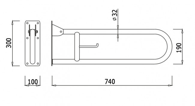 Поручень откидной LB lb008, Арт.lb008