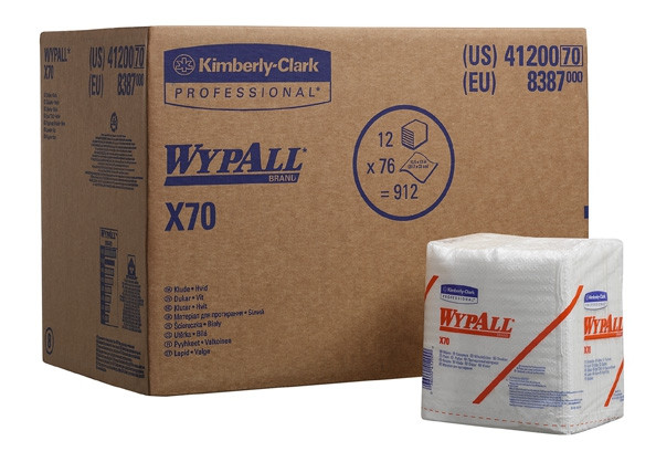 Протирочный материал WypAll® X70 в пачках, белый (12 пач х 76 л), Арт.8387 Протирочный материал WypAll® X70 в пачках, белый (12 пач х 76 л), Арт.8387