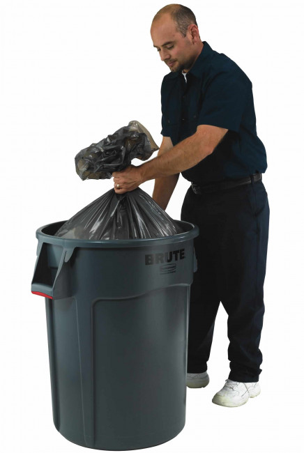 Контейнер круглый Rubbermaid BRUTE с вент. каналами 166.5 литров, чёрный, Арт.FG264360BLA Контейнер круглый Rubbermaid BRUTE с вент. каналами 166.5 литров, чёрный, Арт.FG264360BLA