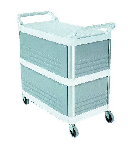 Сервисная тележка Rubbermaid X-tra закрытая с трёх сторон Белая, Арт.FG409300OWHT Сервисная тележка Rubbermaid X-tra закрытая с трёх сторон Белая, Арт.FG409300OWHT
