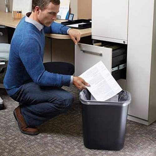 Корзина для мусора Rubbermaid, 26,6 литра, чёрная, Арт.FG295600BLA Корзина для мусора Rubbermaid, 26,6 литра, чёрная, Арт.FG295600BLA