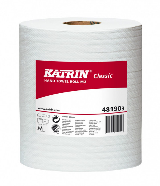 Бумажные полотенца с центральной вытяжкой Katrin Classic M2, Арт.481903 Бумажные полотенца с центральной вытяжкой Katrin Classic M2, Арт.481903