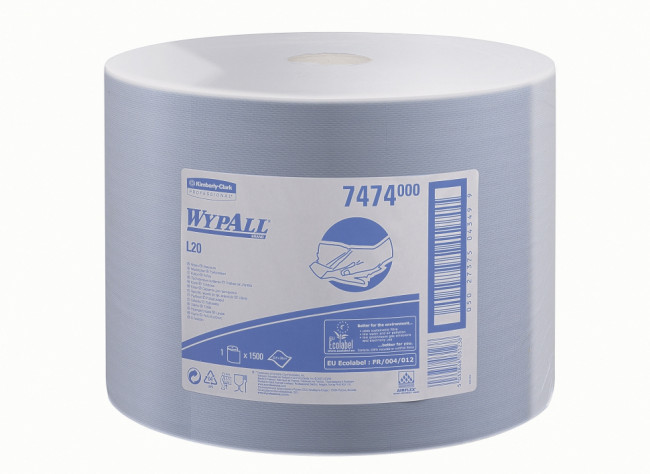 Протирочный материал WypAll® L20, 1 слой, голубая, Арт.7474 Протирочный материал WypAll® L20, 1 слой, голубая, Арт.7474